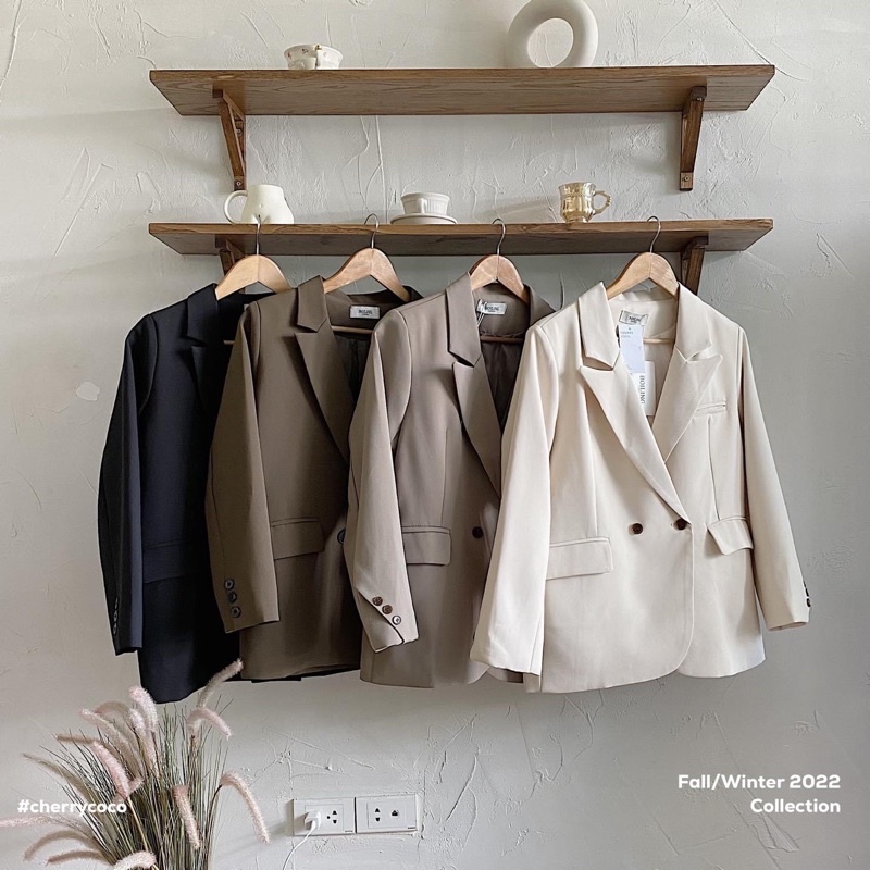 Áo blazer cổ vest Boiling 0145 CHERRY COCO
