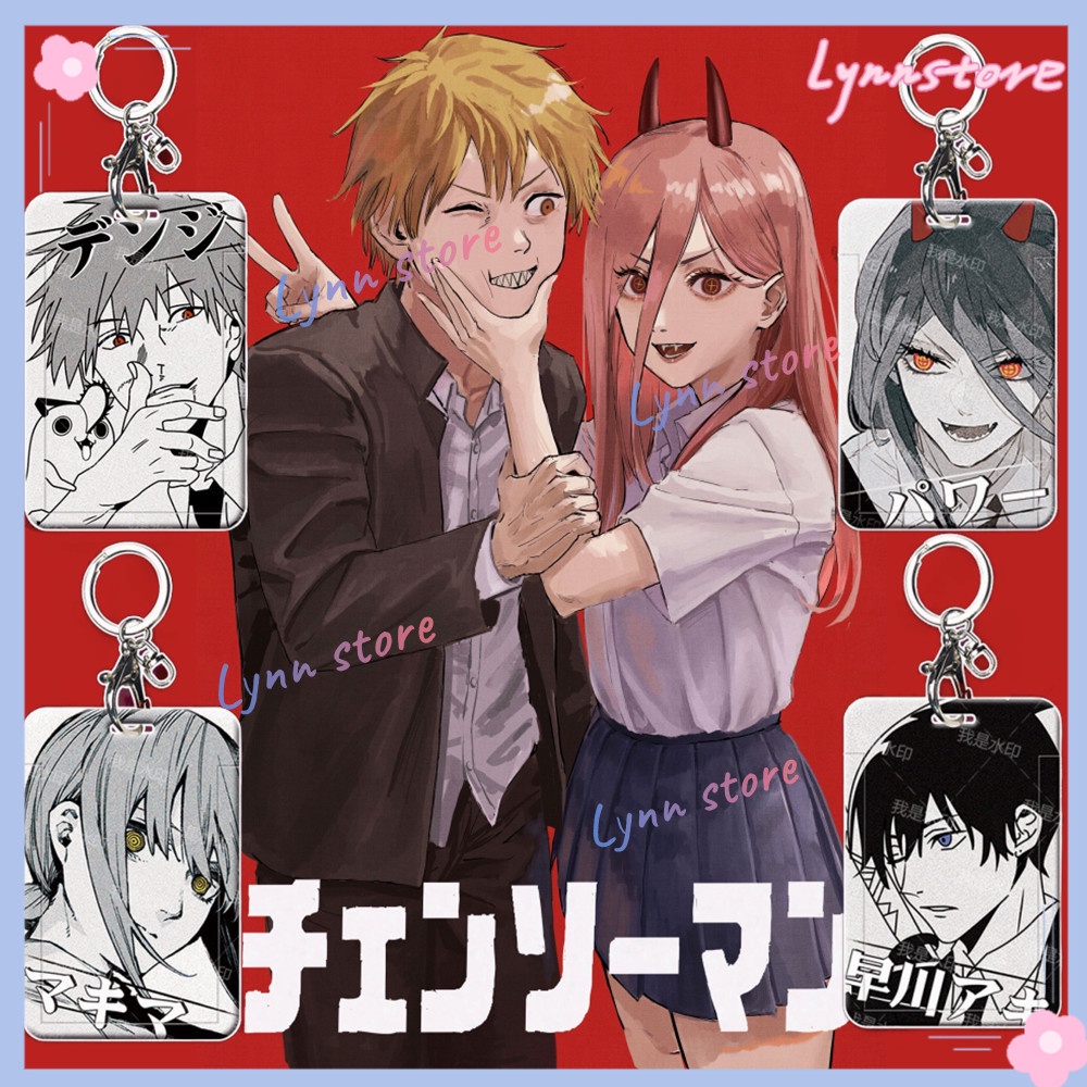 New Chainsaw Man Makima Denji Power Hayakawa Aki Anime Dây buộc Phim hoạt hình Dây đeo cổ ID Người giữ thẻ tín dụng Người giữ huy hiệu Dây treo Dây đeo xe hơi Móc khóa Quà tặng Văn phòng phẩm