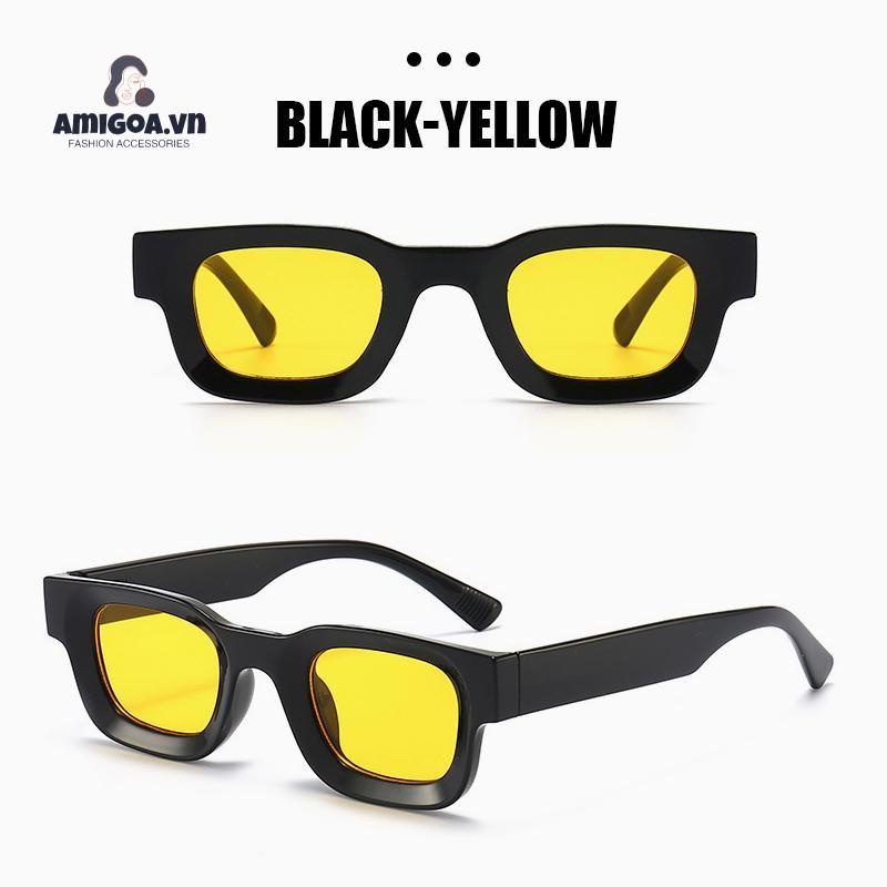 ✨✨Kính Mát Phân Cực Mặt Vuông Nhỏ Phong Cách Punk Hip hop Âu Mỹ