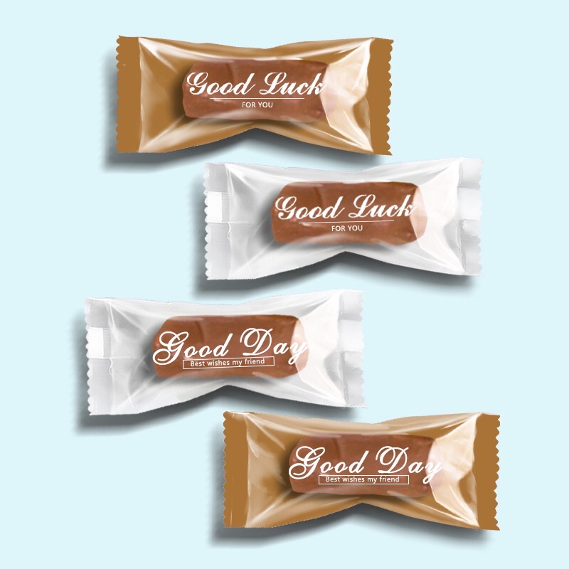 Set 100 túi đựng kẹo Nougat hoạ tiết chữ Good Luck