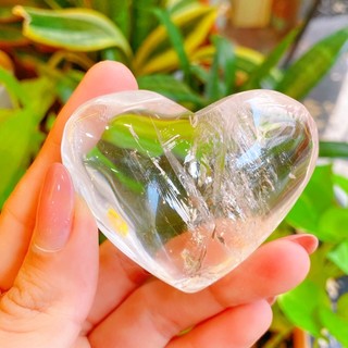 Trái tim đá Thạch anh trắng thiên nhiên, Đá Clear Quartz, Đá healing, năng lượng, reiki