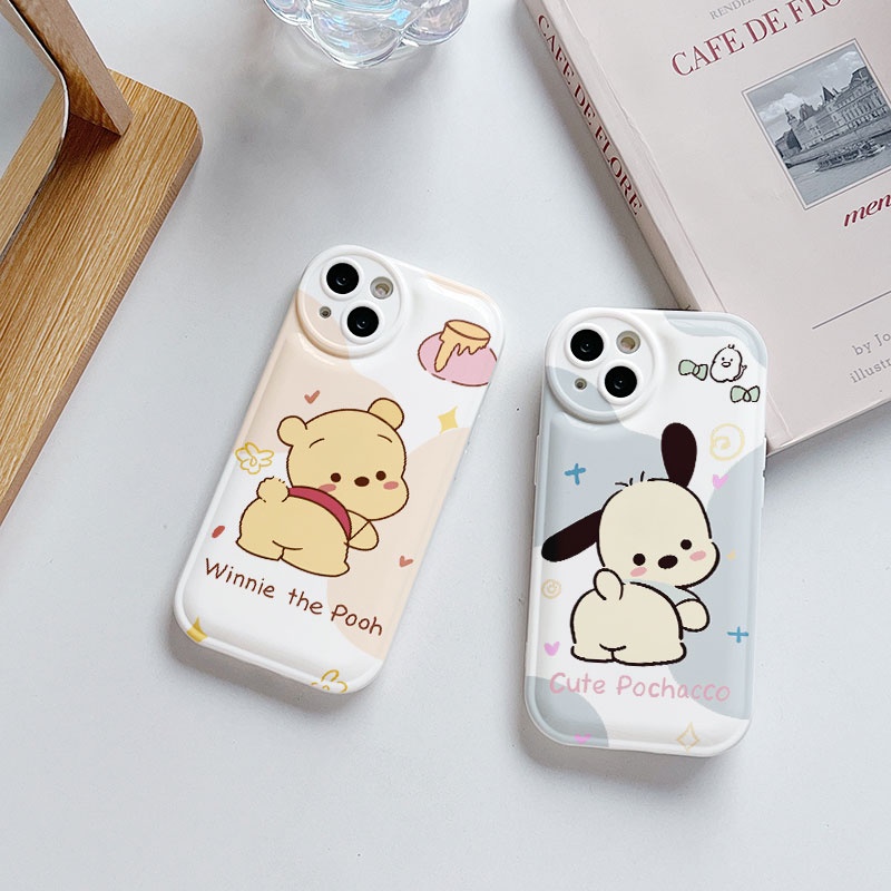 Ốp Điện Thoại Silicon TPU Mềm Hình Gấu Có Đệm Khí Chống Sốc Cho iPhone 14 13 12 11 Pro Promax 6 6S 7 8 Plus X XR XSMax