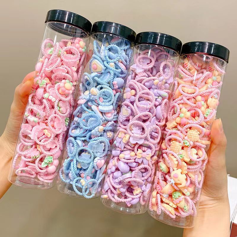 Dây Cột Tóc Cao Su Co Giãn Phong Cách Hàn Quốc Dễ Thương Cho Bé Gái