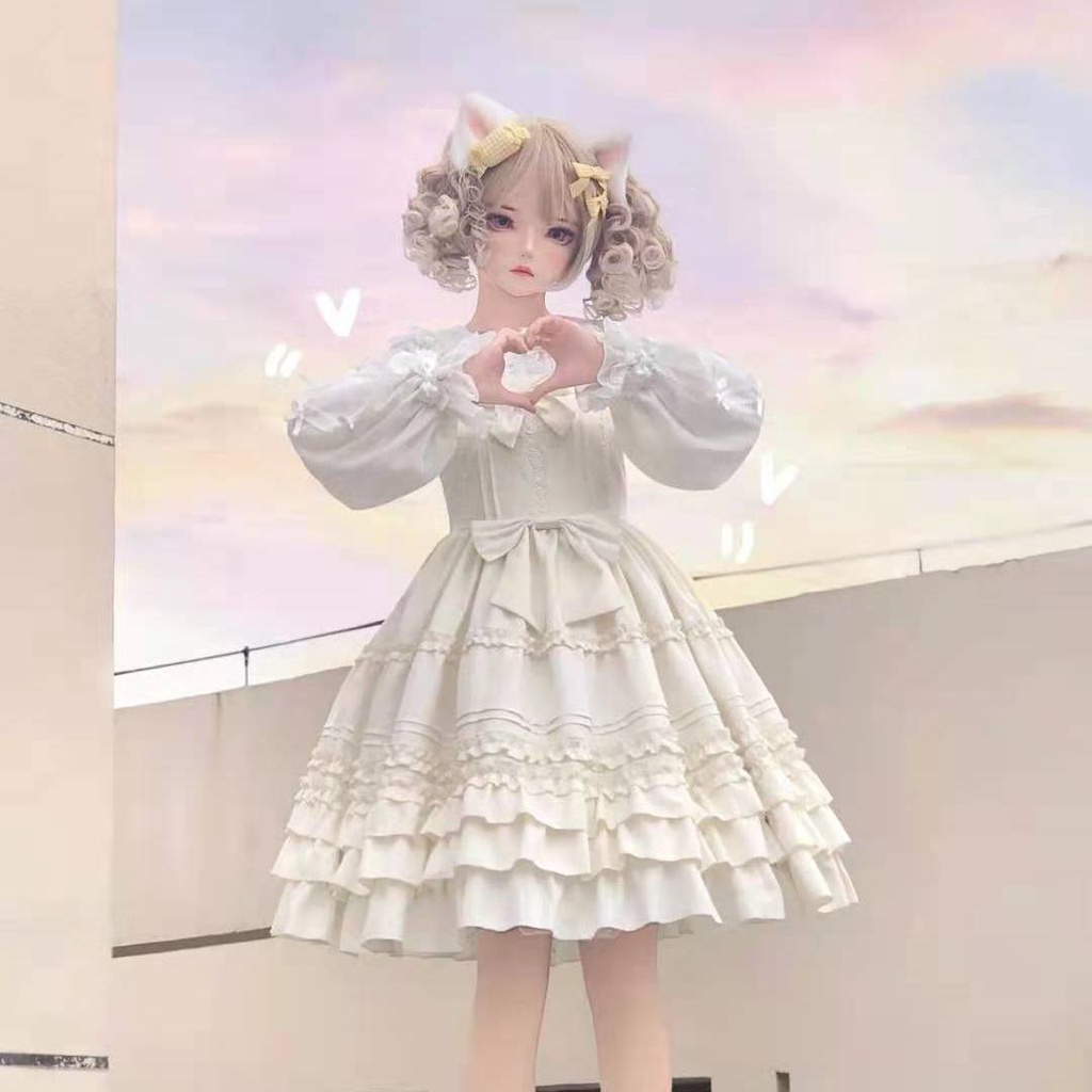 Đầm Lolita Hai Dây Kiểu Dáng Dễ Thương Xinh Xắn Dành Cho Nữ