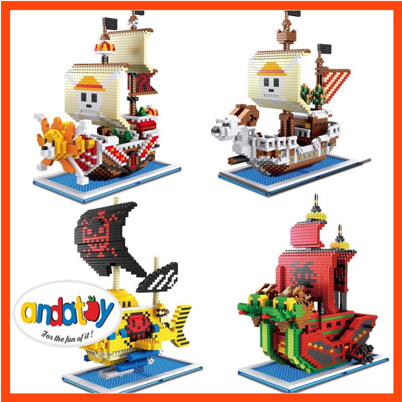 Đồ chơi mô hình lắp ráp lego 3d tàu hải tặc One Pice mô hình tàu thousand sunny đồ chơi ANDAKIDS AD1164