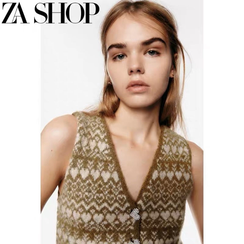 Made in Morocco - áo Zara gile len YO50