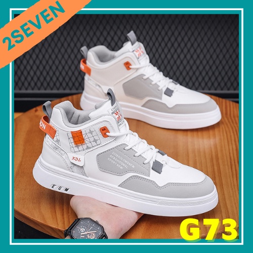 Giày bốt Nam cổ cao sneaker thể thao trắng đen đế độn bằng thời trang mùa đông - 2SEVEN - G73