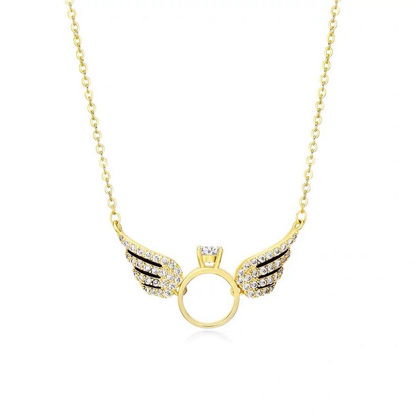 Vòng cổ Hình Đôi Cánh Thiên Thần Thiết Kế Xinh Xắn Thời Trang Dành Cho Nữ