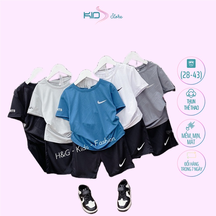 Bộ đùi cộc tay, đồ bộ thể thao bé trai, chất cotton, thun lạnh, thoáng mát, nhiều màu, bao đẹp