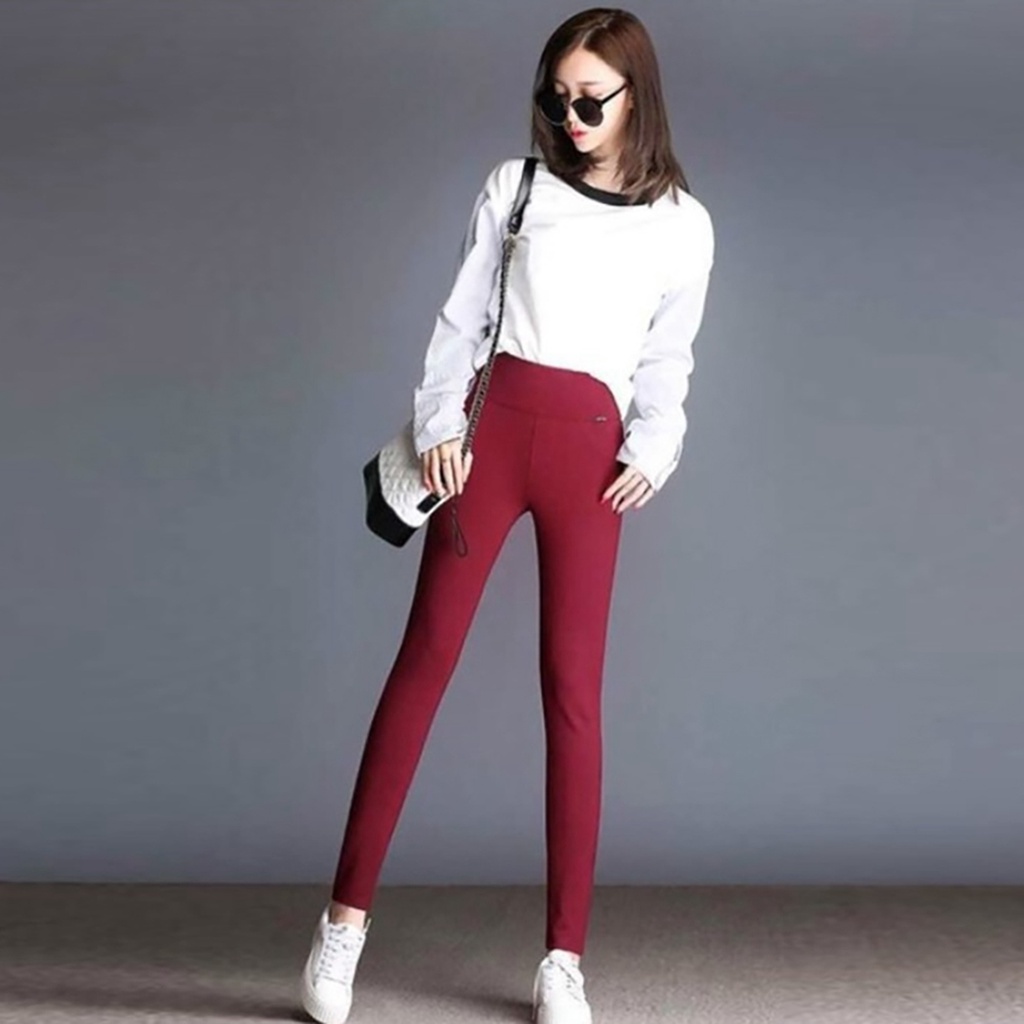 Quần Legging Thể Thao Lưng Cao Chất Liệu Co Giãn Thời Trang Cho Nữ