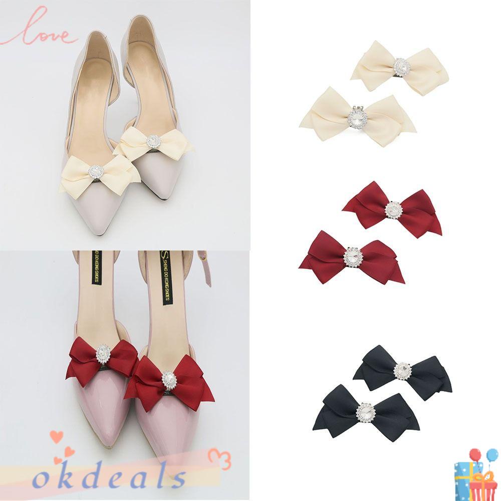 Bộ 2 Khóa Kẹp Trang Trí Giày Cao Gót Lấp Lánh