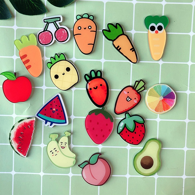 Ghim Cài Áo Hình Động Vật Trái Cây Hoạt Hình Dễ Thương