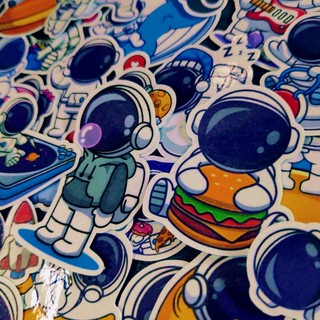 Set 30 hình dán sticker Phi Hành Gia dễ thương