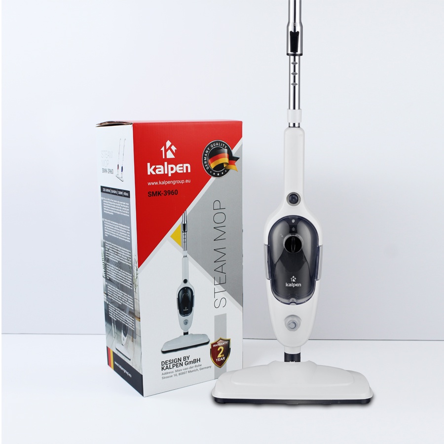 Cây Lau Nhà Diệt Khuẩn Bằng Hơi Nước Nóng Siêu Nhiệt Kalpen SMK-3960, Hàng chính hãng, Bảo hành 24 tháng
