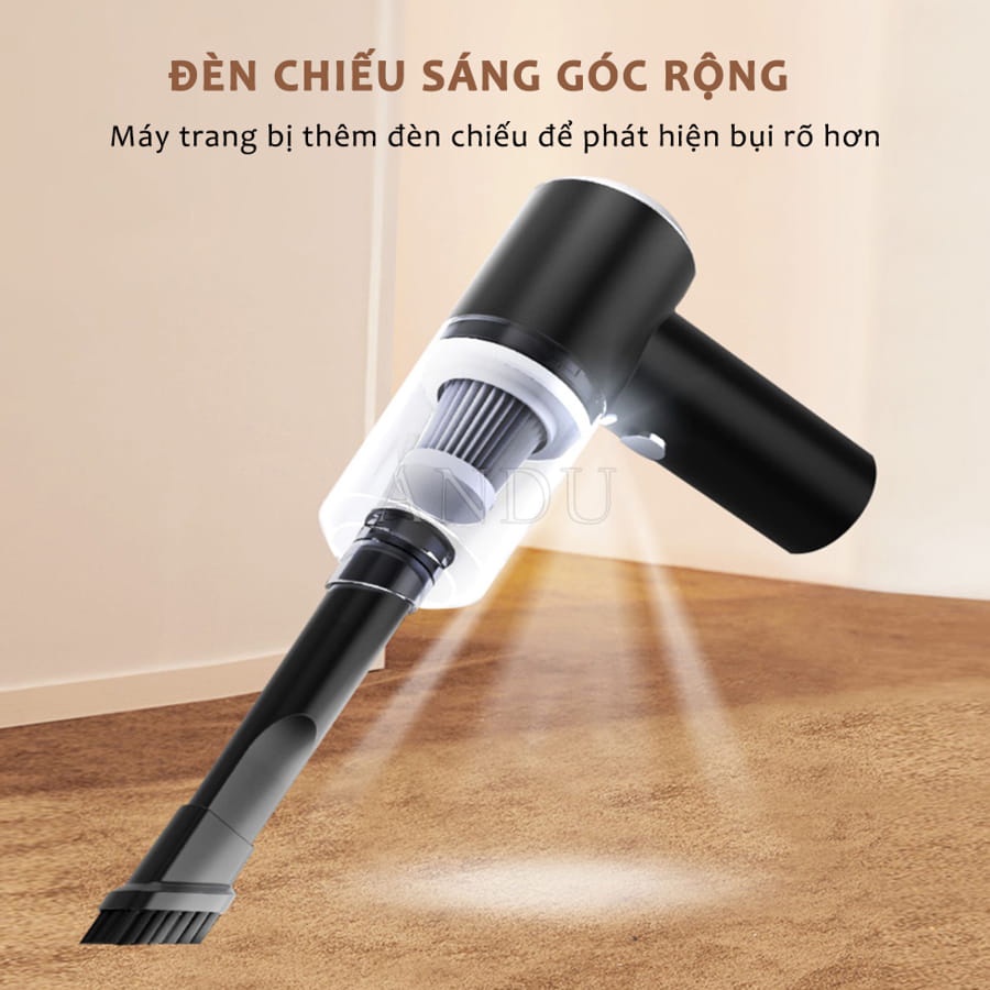 Máy Hút Bụi Cầm Tay, Máy Hút Bụi Mini Không Dây, Vệ Sinh Ô Tô, Gia Đình, Hút Bụi Giường Nệm, Lông Chó Mèo