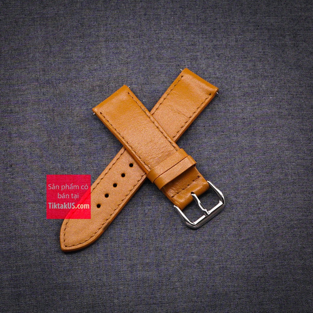 Dây đồng hồ da bò thật 100% TiktakUS