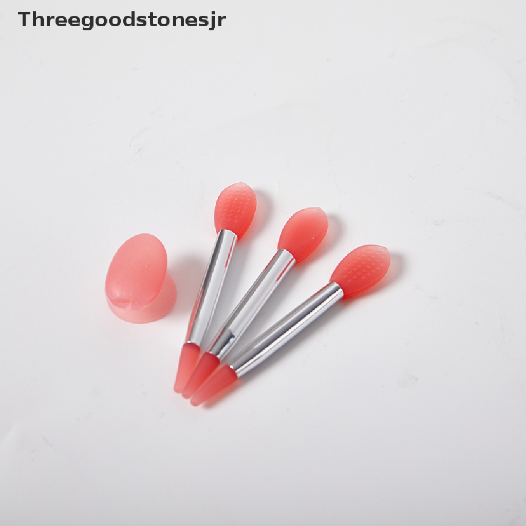 Set 3 Cọ Đắp Mặt Nạ Môi Bằng Silicone Kèm Nắp Đậy Chống Bụi JR