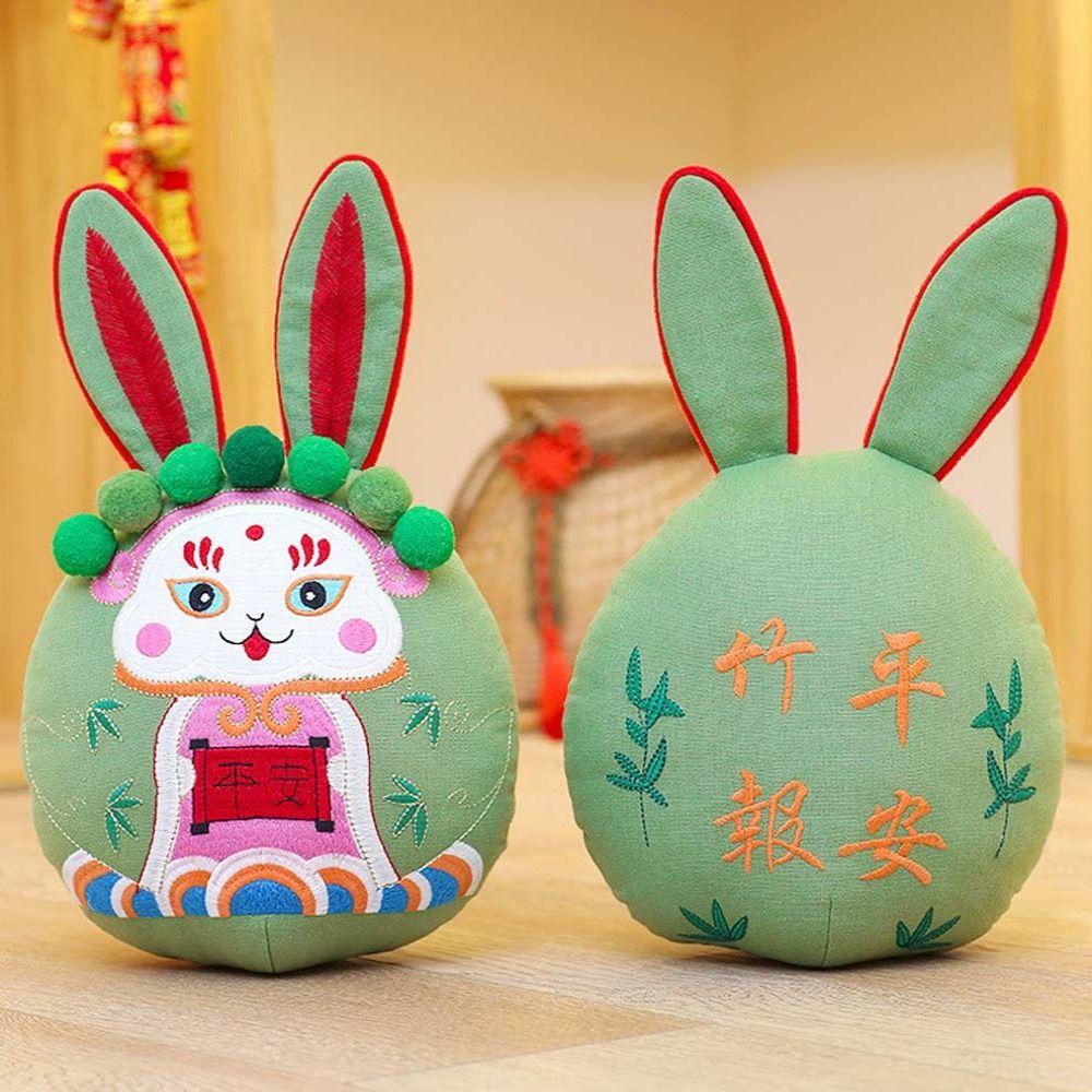 Thỏ Nhồi Bông Mềm Mại Phong Cách Trung Hoa Trang Trí Năm Mới