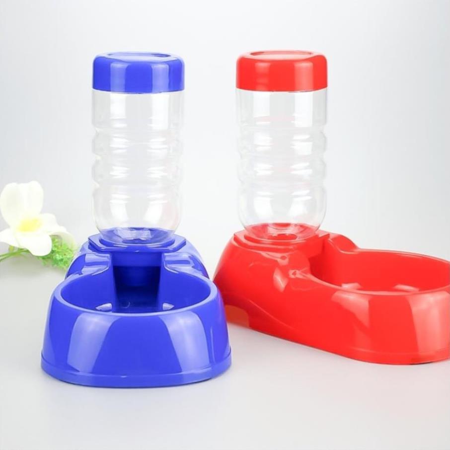 Orgo- Bình nước tự động cho chó mèo dạng khay uống đơn đặt nền kèm bình phù hợp chó mèo dưới 5kg