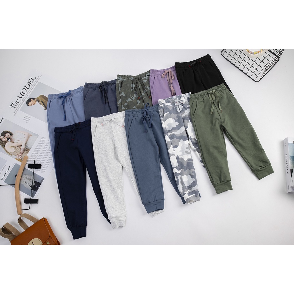 Quần nỉ jogger BÉ TRAI-BÉ GÁI CUPPY CAKE size đại 2Y ĐẾN 11y chất nỉ cotton co giãn thoải mái
