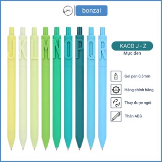 Bút gel Kaco Pure Alpha (từ J - Z) - Mực đen