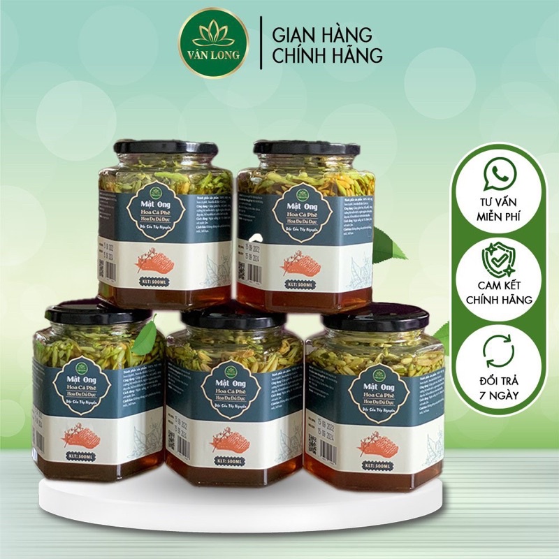 Hoa Đu Đủ Đực Tươi Ngâm Mật Ong Hoa Cà Phê Vân Long Hũ 500ml - VL45
