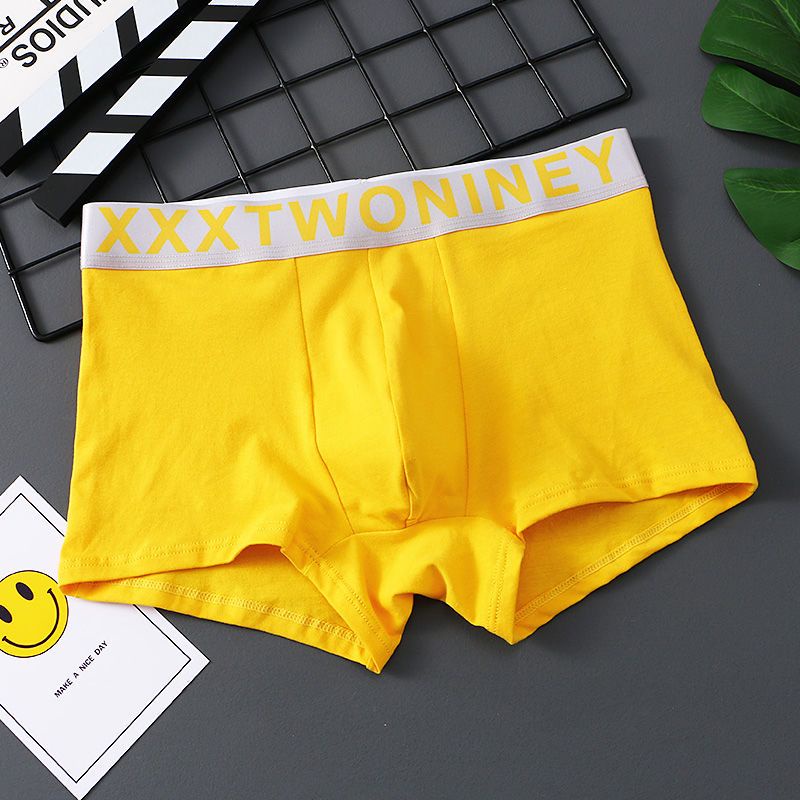 Set 1 / 3 Quần Lót Boxer Cotton Thoáng Khí Kháng Khuẩn Màu Trơn Thời Trang Cho Nam