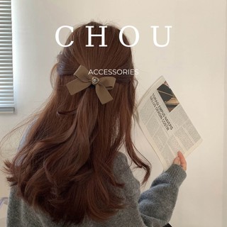 Dây Buộc Tóc Nơ Đính Đá Trái Tim | CHOU ACCESSORIES |
