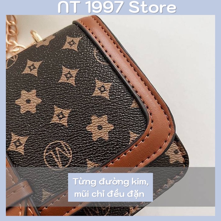 Túi sách nữ đeo chéo kẹp nách thời trang mini dây xích NT030