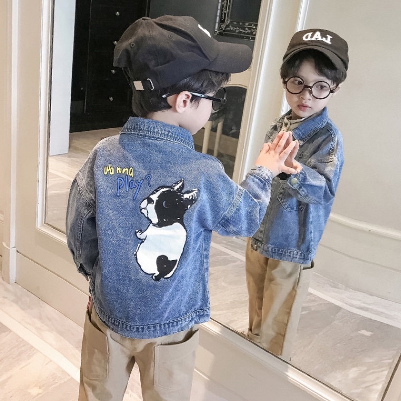 Áo bò cho trẻ em 8-22kg ,mẫu in hình BULLDOG cho bé