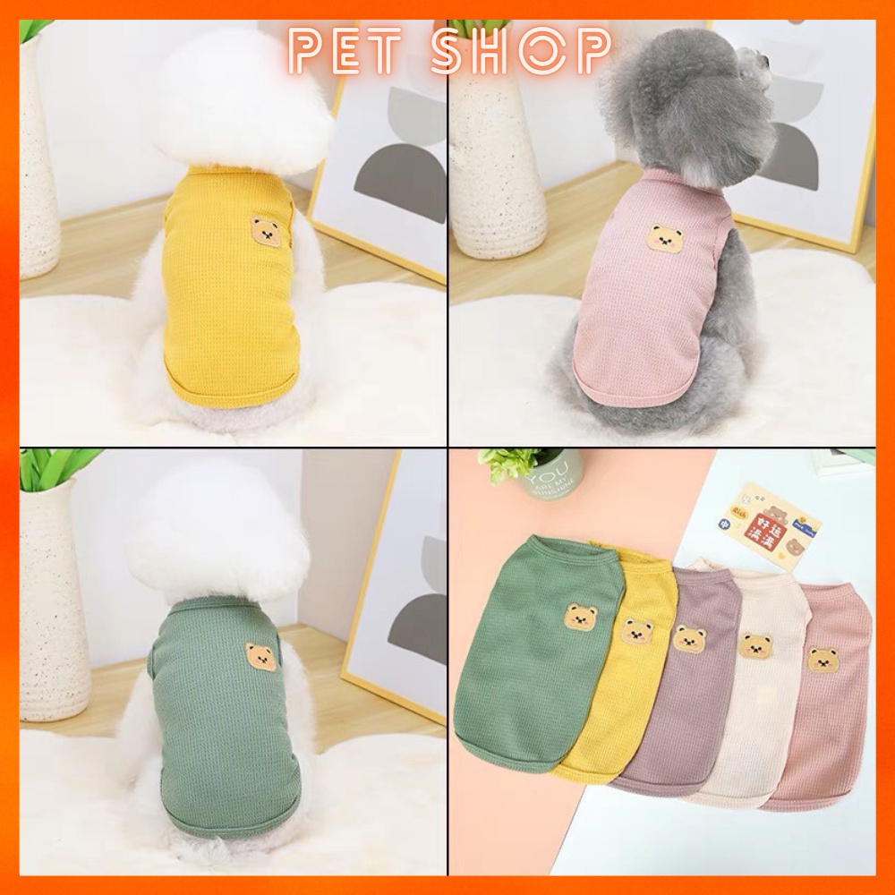 Áo Ba Lỗ Mỏng Thoáng Khí Dễ Thương Cho Thú Cưng, Chất Liệu Mỏng Phù Hợp Mùa Hè, Quần áo cho chó mèo