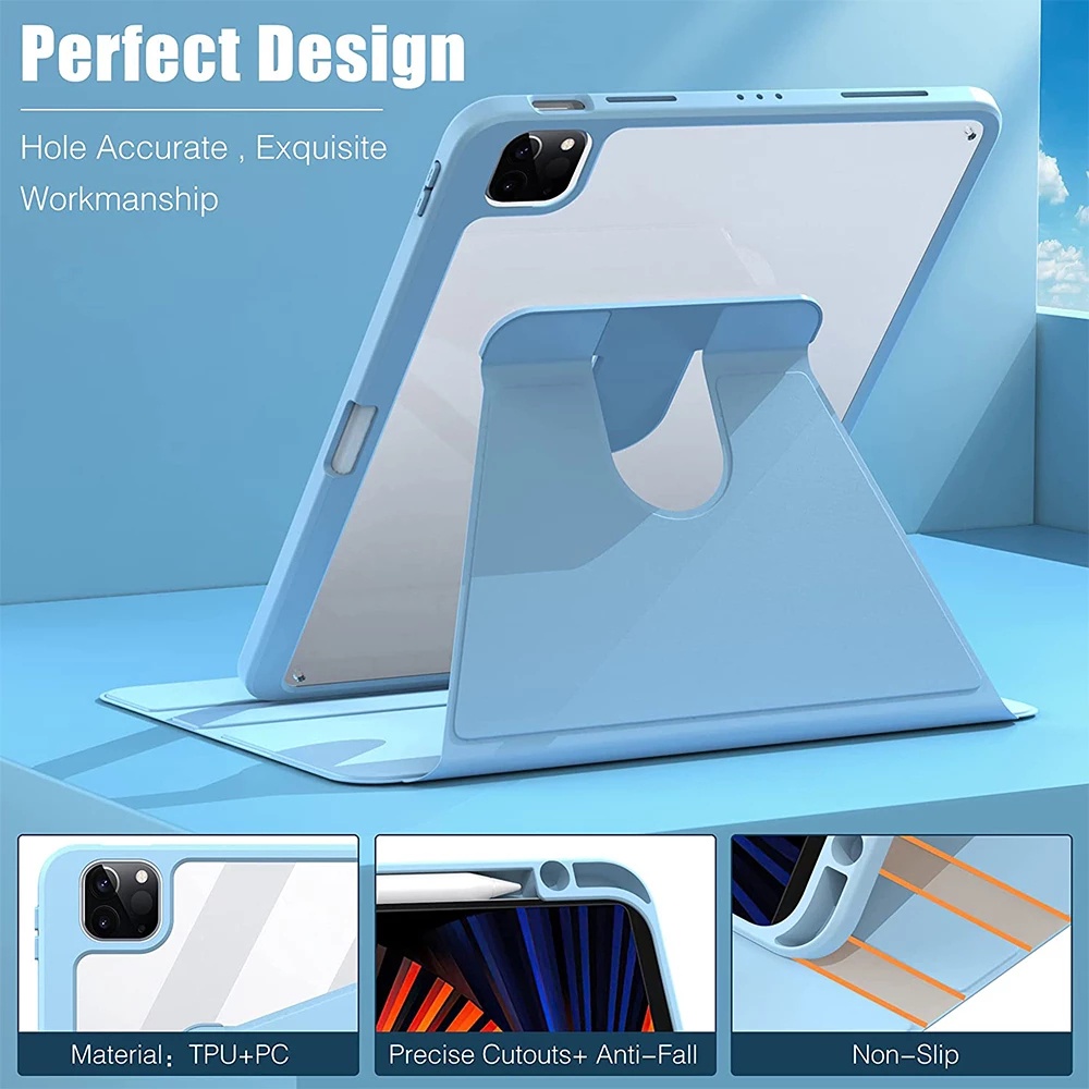 Bao Da Máy Tính Bảng Xoay 360 Độ Cho iPad 10th 2022 iPad Air 2022 5th 4th Gen 10.9 iPad 7 8th 9th Gen Air2 Pro 11 2022 Ốp