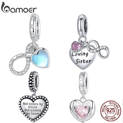 BAMOER Hạt Bạc 925 Dùng Làm Vòng Đeo Tay Và Vòng cổ