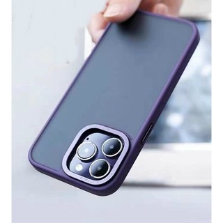 Ốp lưng cứng nhám viền dẻo mầu cho IP 14 Promax , 14 Pro chính hãng Likgus Frosted Sand Crystal chống sốc hoàn hảo