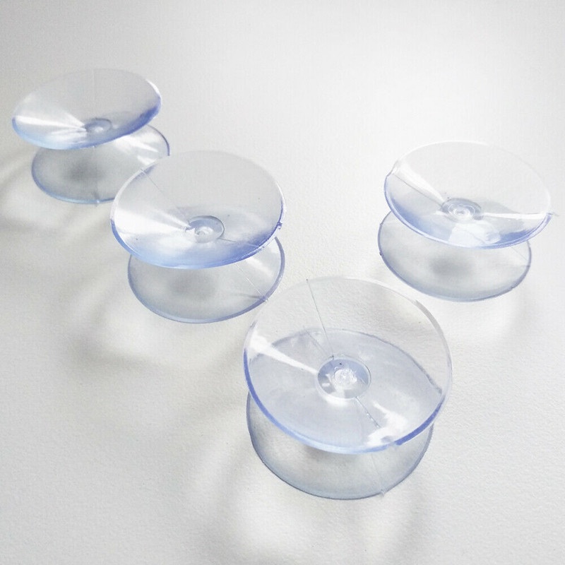 Miếng Hút Kính Hai Mặt Trong Suốt Chống Trượt Chất Liệu Nhựa PVC Kích Thước 3cm Nhỏ Gọn Tiện Lợi