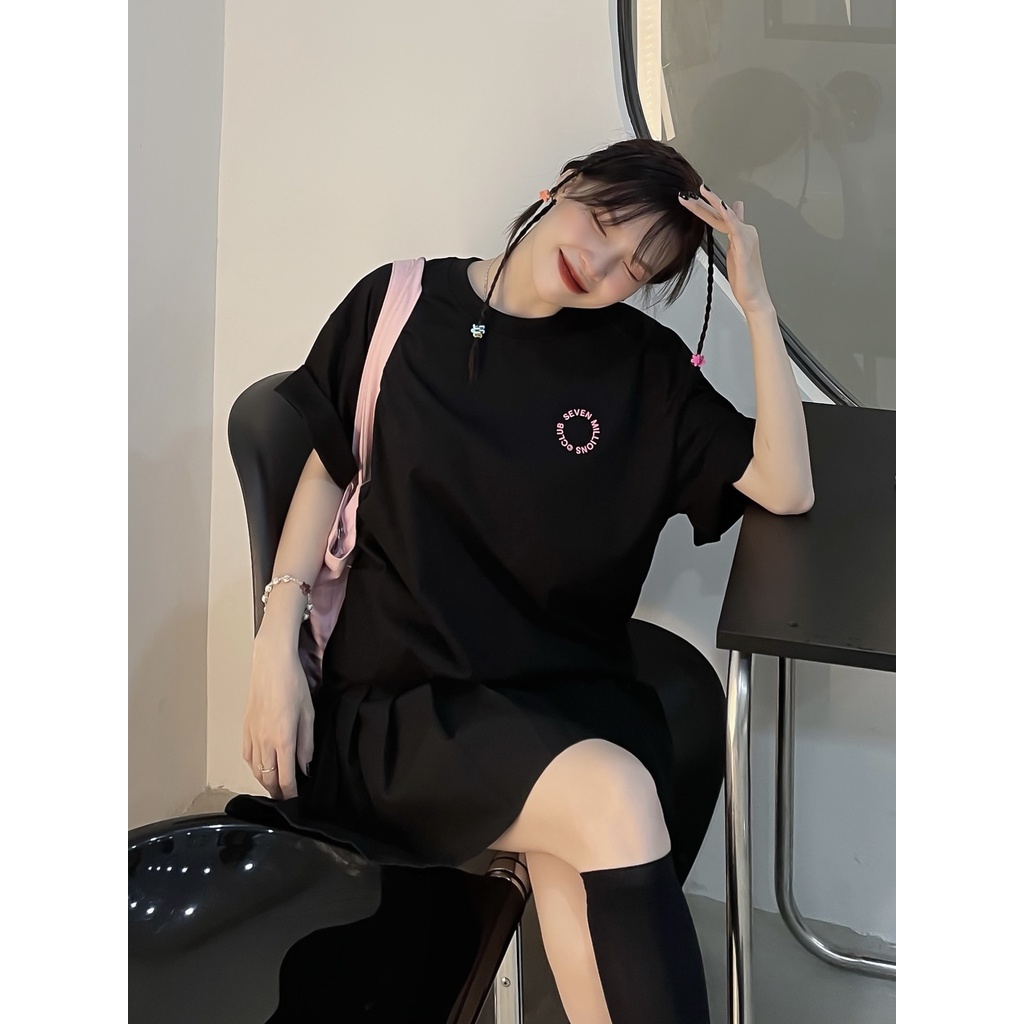 Áo thun unisex cổ tròn 7MILLIONS PINK - có 2 màu - chất liệu cotton 2 chiều - form oversize