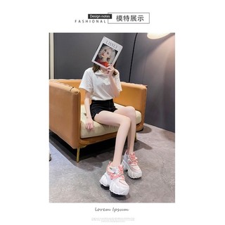 (SẴN ĐEN 36) Giày thể thao thời trang độn đế 10cm (VIDEO-ẢNH THẬT)