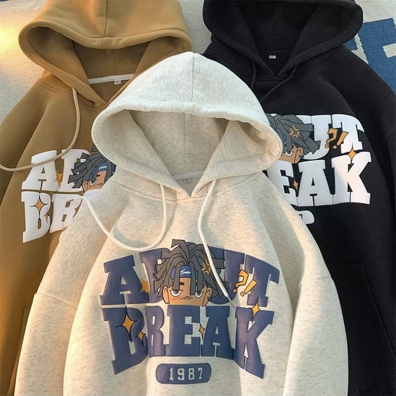 Áo hoodie Dáng Rộng Có In Chữ Thời Trang Phong Cách Hàn Quốc Cho Nam / Nữ