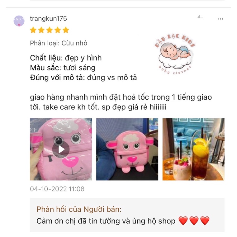 BaLo cho bé mầm non ToChang BK781 cao cấp, siêu nhẹ, chống nước với Hình thú 3D