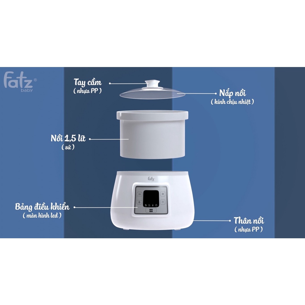 NỒI NẤU CHẬM THÔNG MINH FATZBABY 1.5L SLOW 6 - FB9106SJ