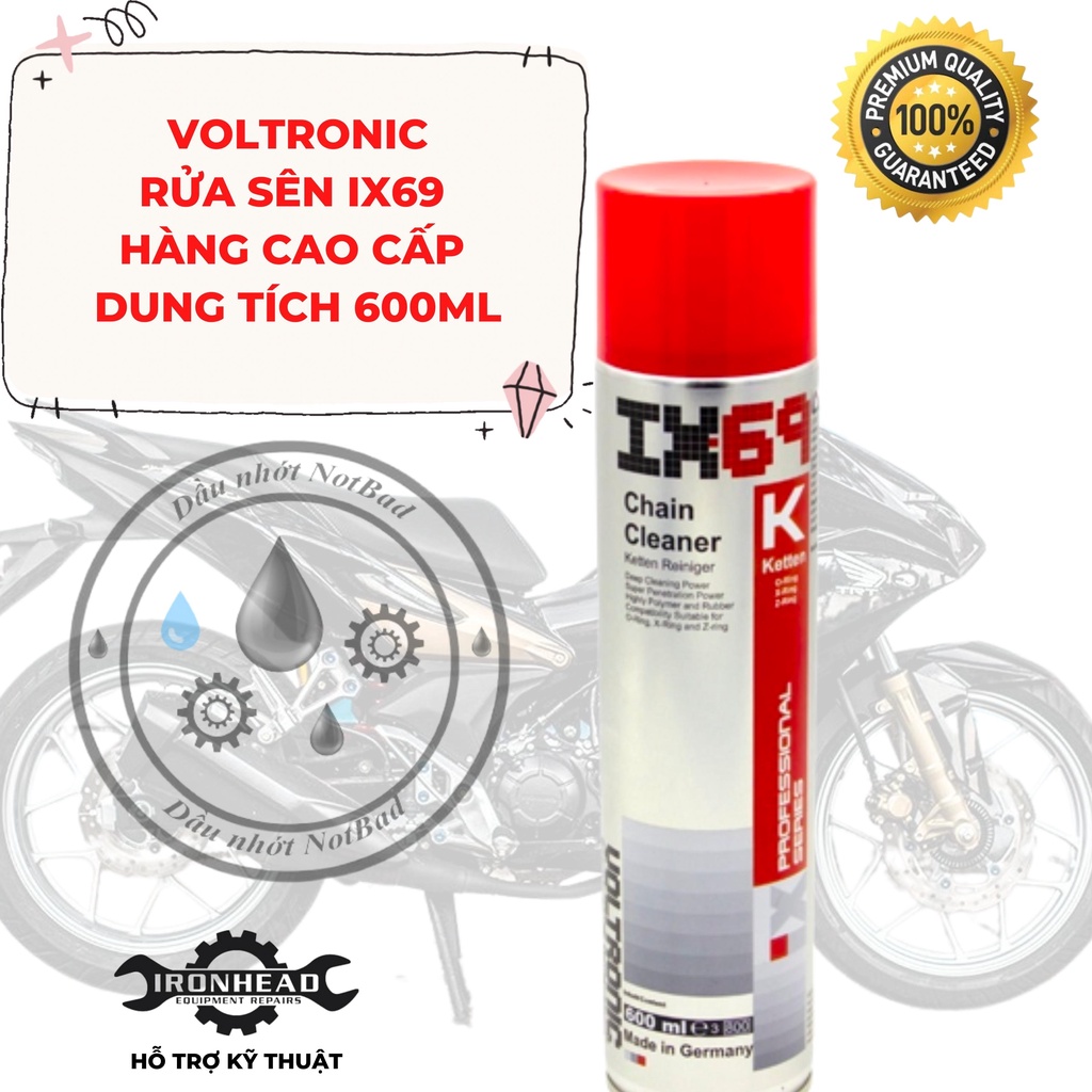 Xịt rửa sên - bôi trơn sên cao cấp Voltronic M50 - Dưỡng sên IX50 - IX50 Jumbo - Vệ sinh sên, Rửa sên IX69 IX69 Jumbo