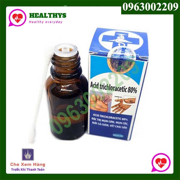 Acid Trichloracetic 80% hỗ trợ trị mụn cóc, mụn cơm, mụn thịt, mắt cá chân