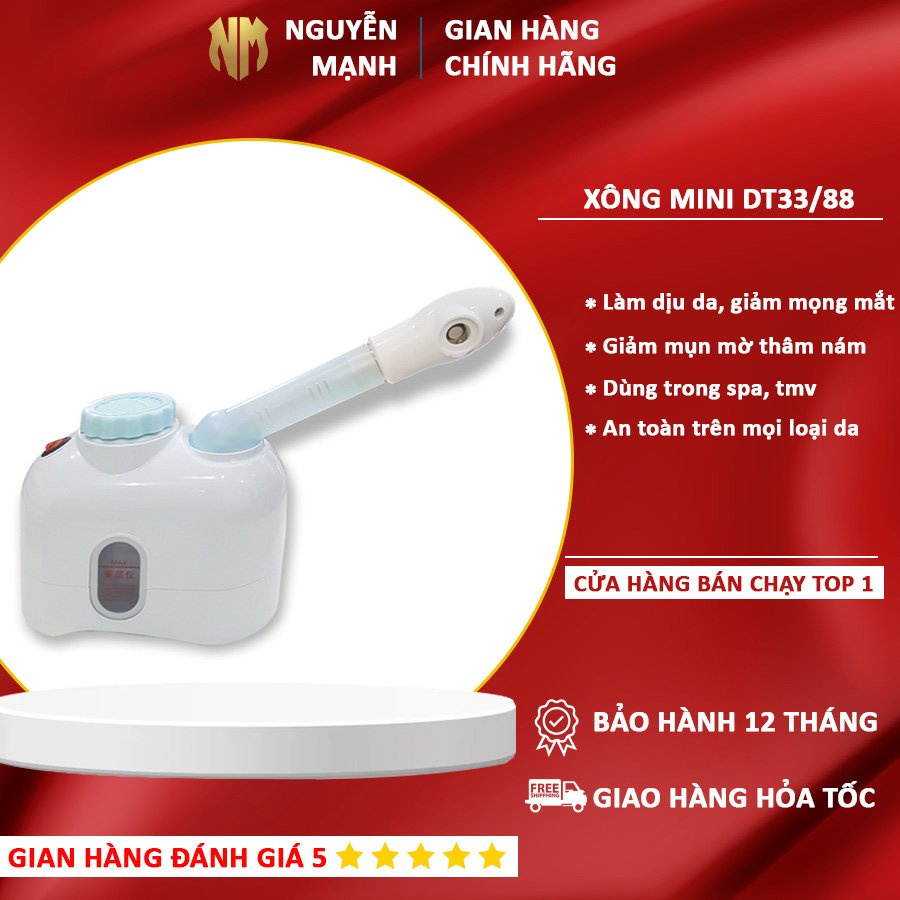 [ Xả Kho Thu Vốn]  Máy Xông Hơi Mini Xông Nóng 1 Cần, Dùng Cá Nhân Tại Nhà Spa Chăm Sóc Da.