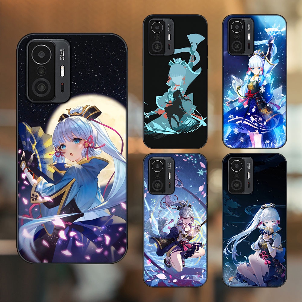Ốp lưng Xiaomi 11T Pro 5G viền đen in hình Ayaka Genshin Impact