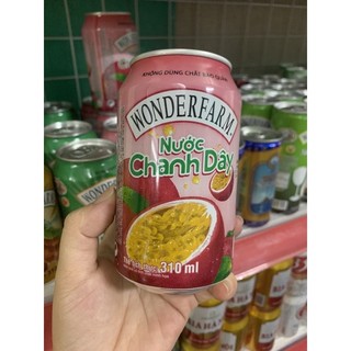 Nước chanh dây wonderfarm lon 310ml/ nước chanh leo