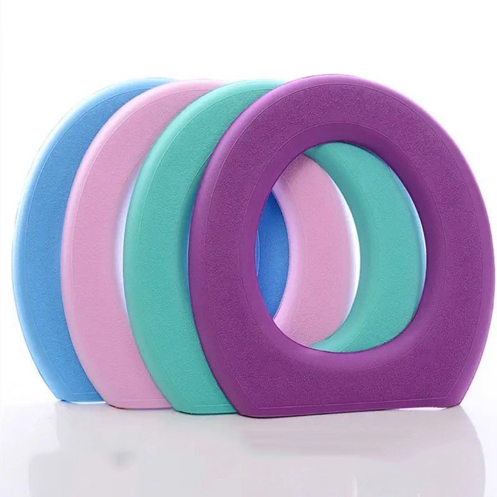 Lót Bồn Cầu Silicon Chống Thấm Nước Tấm Lót Đệm Bồn Cầu Êm Ái Giữ Ám Mùa Đông