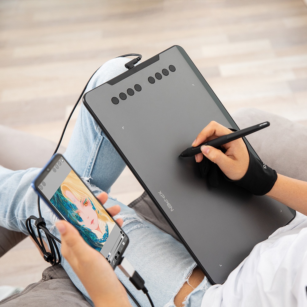 Bút Vẽ Đồ Họa Kỹ Thuật Số XPPen Dem01V2 10X6.25 inch Không Dùng Pin
