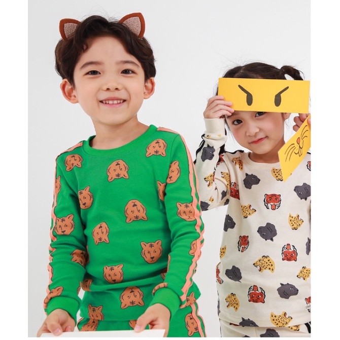 Set Ppippilong thu đông hoạ tiết hổ đáng yêu cho bé trai/ bé gái