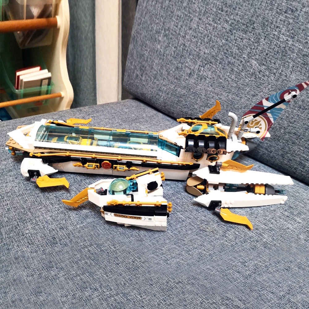 Đồ chơi xếp hình Lắp Ráp mô hình 90022 Underwater Submarine Bounty Ship Bricks Ninja Compatible 71756