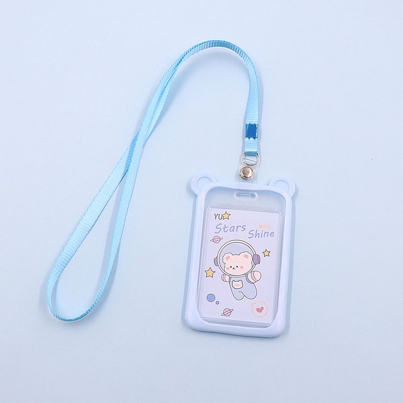 Dây đeo thẻ tai gấu, thỏ viền sillicon dẻo mẫu mới